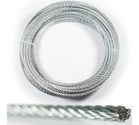 10m 6mm Wire Rope Lashing Cable Galvanised Steel Stranded Metal Hoist Line