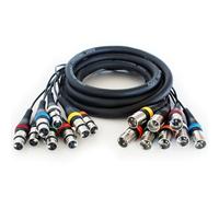 10m 8 Way XLR Male to Female Loom Cable Microphone Stage Snake Multicore Lead