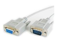 10m 9 Way RS232 Male to Female Null Modem Extension Cable | Serial Pin DB9 Data Lead | PC Computer Laptop Extend Wire