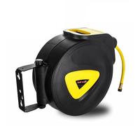 10M Air Hose Reel Retractable Auto Rewind Air Compressor Hose Reel with Lead-in Hose and Handle for Air Tool