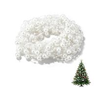 10M Artificial Pearls String Beads Chain 32.8Ft Christmas Bead Garland Artificial Pearls String Chain Garland Fishing Line for Table Wedding Party Christmas Tree Jewelry Making Supplies