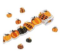 10m Autumn Bulletin Border Trim Pumpkin Board Borders Thanksgiving Decorative Sticker for Classroom Decorations Fall Board Borders Pumpkin Decorative Sticker Autumn Border Trim