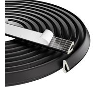10M Black V-Shape Foam Weather Seal Strip Draught Excluder for Door Frame and Small Gaps,Anti-Collision Self Adhesive Soundproof Windproof Dustproof Stripping,Draft Excluder Insulation Tape