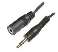 10M BLK 3.5MM STEREO M-F EXT CBL GLD