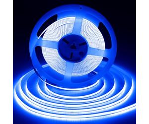 10M Blue COB LED Strip, 24V Easter LED Tape Lights, CRI 93+ High Bright Dotless Cuttable Dimmable Flexible Light for Teen Boys Bedroom TV Backlight Gaming Room Kitchen Cabinet KTV Home Decor(No Plug)