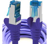 1aTTack.de 10m - CAT6a - network cable purple - 1 piece CAT 6 A patch cable 10000 Mbit s SFTP PIMF 500 MHz compatible with CAT5 CAT6 CAT7 DSL Internet Switch Router