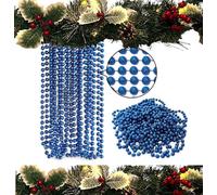 10m Christmas Bead Garland, Luxury Christmas Tree & Room Decoration, 8mm Beads, 10m Long Christmas Tree Decoration Bead Chain. (Royal Blue)