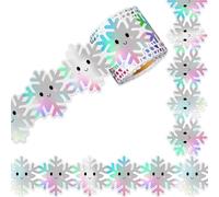 10m Christmas Bulletin Board Border Snowflake Trim Bulletins Boards Sticker for Classroom Decoration Snowflake Trim
