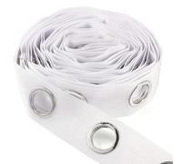 10M Curtain Header Tape with 80 Metal Silver Eyelet Rings for 38mm Pole in Curtains, Drapes, Door Decoration & DIY Window Accessories