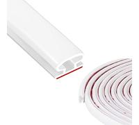 10M D-Shape Rubber Weather Stripping Door Seal Strip,Self-Adhesive Waterproof Window Sealing Strip,Draught Excluder for Door Frame Insulation Soundproof,Suit for 3 to 5.5mm Gap,White