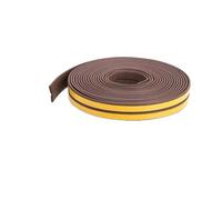 10m Door Weather Strip Self Adhesive Rubber Seal Foam Tape Glass Window Soundproof Insulation Sealing Strip(Brown D 9x6 10M)