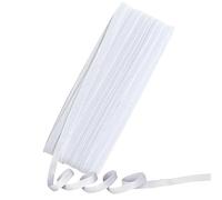 10m Elastic,6mm - 1/4" Elastic for Sewing,White Corded Flat Cord Thin Elastic Dressmaking Waistband Headbands for Sewing Clothing, Knitting, DIY Projects, Arts and Crafts