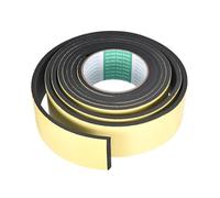 10M EVA Black Foam Sponge Rubber Strip Tape - Strong Adhesive, Waterproof Weather Stripping for Doors and Windows(2m X 10mm X 10mm)