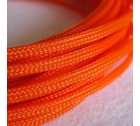 10M Expandable PET Cable Sleeves - Flat Braided Snakeskin Wire Protector for Cables 1mm to 18mm(Orange,6mm)