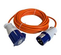10M Extension Lead - Heavy Duty Caravan Hook Up Cable, 240V 16amp Cable Lead Camping Extension Lead Orange High Vis Orange Mains Power Lead Cable - Perfect For Campervan & Motorhome (10M)