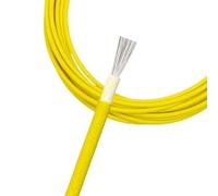 10M Fiberglass Braided Cable High Temperature Resistant Rubber Insulation Warm Floor Heat Element Tinned Copper Electric Wire(Yellow,10 METERS_SQUARE 1.5MM)