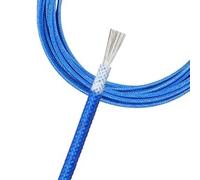 10M Fiberglass Braided Cable High Temperature Resistant Rubber Insulation Warm Floor Heat Element Tinned Copper Electric Wire(Blue,10 METERS_SQUARE 2.5MM)