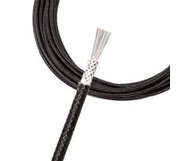 10M Fiberglass Braided Cable High Temperature Resistant Rubber Insulation Warm Floor Heat Element Tinned Copper Electric Wire(Black,10 METERS_SQUARE 2.0MM)