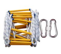 10m Fire Escape Ladder - Emergency Rope Ladder with Hooks - Reusable Fireproof Safety Ladder for Compact Rescue - Ideal for Home Office & Survival Situations