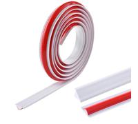 10M Flexible Quadrant Trim Laminate Floor Edging Trim Self Adhesive Beading Wall Corner Edging Strip Skirting Board Gap Filler Caulk Moulding Trim for Worktop,Tile,Ceiling,Staircase Cabinet Edge