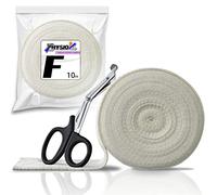 10m Full Roll + 18cm Scissors - RE-GEN Tubular Compression Fit Elasticated Support Bandage Dressing - Size F (10cm) for Limb Circumference 28-36cm | Ideal for Large Knee Medium Thigh