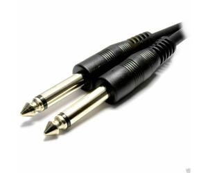 10m Guitar Audio Cable Lead 6.35mm 1/4 inch Mono Plug to 6.35mm Mono Plug