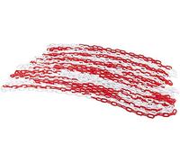10m Heavy-Du Plastic Safe Chain - Warning Ber for Parking Lots, Construct Sites, Driveways & Proper Bound - Quick Install with 2