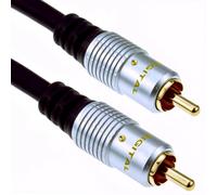 kenable Pure OFC Digital Audio or Composite Cable Phono Plug to Plug Gold 10m [10 metres]