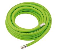 10m Hybrid Air Hose 10mm Bore 1/4" BSP High Vis Green Airline Draper 31729