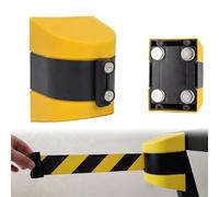 10m Magnetic Retractable Barrier Tape, Queue Belt Barrier, Nylon Webbing Stronger, for Queuing Safety Tape Cordon, Airports, Banks, School