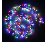 10m Multi Coloured Cluster 480 LED Connectable Outdoor Waterproof Battery 8 Multi-Function with Timer String Lights Xmas Garden Christmas Party Fairy
