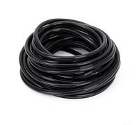 10M O-Shaped for Window Sealing Strip Silicone Rubber Soundproof Windproof Waterproof Door Seal for Home Improvement Building Hardware Black