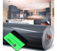 10m Oracal 621 gloss 073 dark grey plotter film + squeegee adhesive film furn...