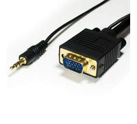 10M Pc Laptop To Tv Cable Vga Svga 15 Pin & Integral 3.5mm Stereo Male Plug