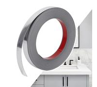 10M Peel and Stick Molding Trim, Self-Adhesive Flexible PVC Decorative Edging Strip for Wall, Ceiling, Tile Edges, Window Frames, Cabinet, Mirror Frame, Waterproof Strong adhesion (Silver, 10mm)