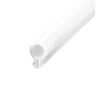 10M Plastic Steel Door Window Sealing Strip Silicon Rubber Door Window Seal Draft Stopper Hollow Bulb Barb Tubular Gasket O Type (White, Big O: 10MM)