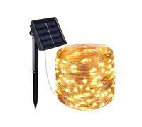 10m Ranpo Solar-Powered String of 100 Warm White LED Fairy Lights