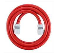 10m Red Garden Water Hose Set - 10mm Pipe with 2 White Connectors | Flexible Garden Hose Pipe Kit for Lawn Watering, Car Wash & Outdoor Cleaning