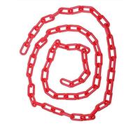 10M Red Plastic Chain 10mm Crowd Control Traffic Line Safe Warning Chain for Parking Space Event Ment and Outdoor Use