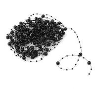 10M Roll Artificial Pearls String Beads Chain Garland for DIY Wedding Party Decoration Supplies DIY Crafts (Black)