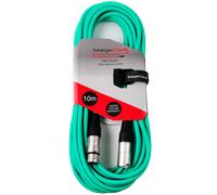 10m Stagecore Mic Wire Cable Male - Female XLR Microphone Audio Lead Colour