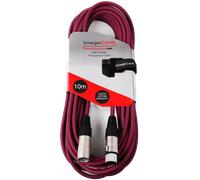 10m Stagecore Mic Wire Cable Male - Female XLR Microphone Audio Lead Colour