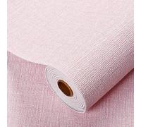 10M Textured Wallpaper Self-Adhesive Embossed White Thick Waterproof Sticky Back Vinyl Foam For Rooms (Pink 50x1000CM)