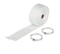 10m Thermal Tape Exhaust Pipe Header Heat Wrap, High - Temperature Resistant Insulation Wrap with Zip Ties for Cars and Motorcycles, Reduces Under - Hood Heat by Up to (White)