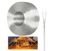 10M Transparent 2 Core Cable Flat Electrical Wire,28awg PVC Power Cable, Flexible Bell Wire for Led Lamps,Doorbells,Electrical Cable Low-Power Appliances & Home Wiring,Outer Diameter (1.6 x 3.2mm)