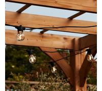 10M Weatherproof Festoon Lighting - 10 Black Bulb Holders
