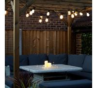 10M Weatherproof Warm White LED Festoon Lighting Kit - 10 Lights