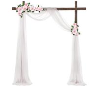 10m Wedding Arch Drape Decoration Tulle Organza Sheer Fabric Draping Curtain Birthday Party Backdrop Wedding Chair Sashes Decor