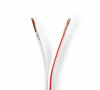 20m White 2x 2.50 mm² Loud Speaker Cable Wire Ideal for Car Audio & Home HiFi