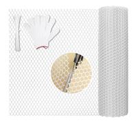 10m White Chicken Wire Mesh Roll Coastal-Grade Durability | Chicken Wire Plastic Mesh Fencing, Weather-Resistance, for Garden Fencing & Planting, Garden Netting Mesh, Chicken & Pet